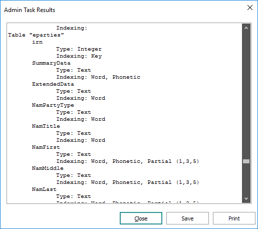 View System Indexing